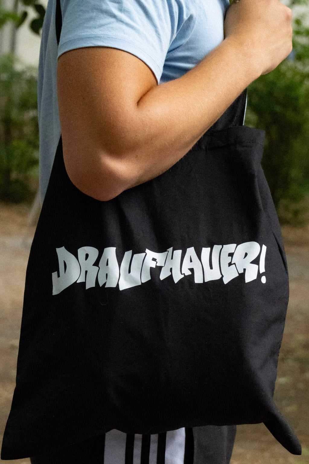 Draufhauer Stoffbeutel Schwarz