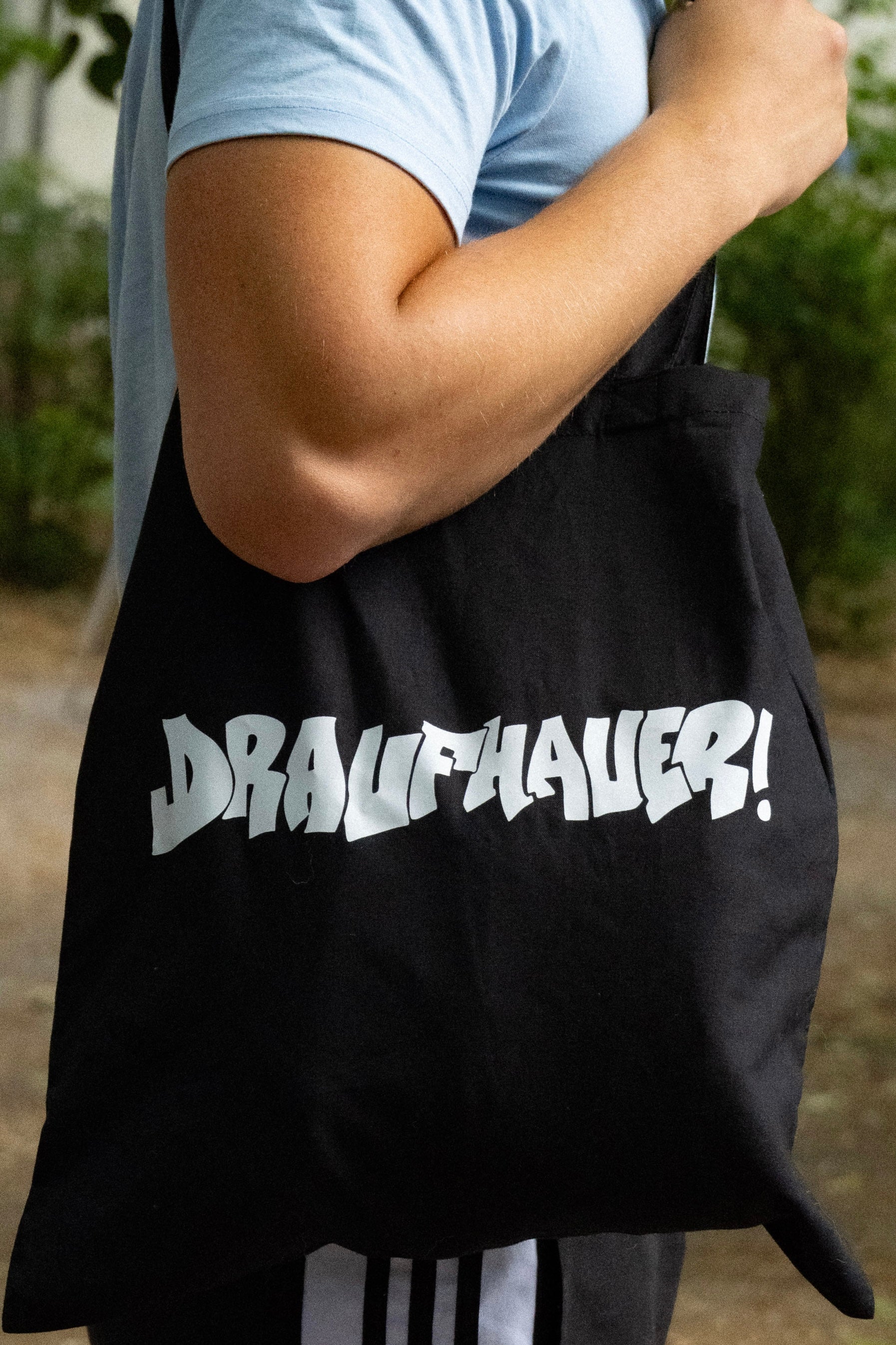 Draufhauer Stoffbeutel Schwarz