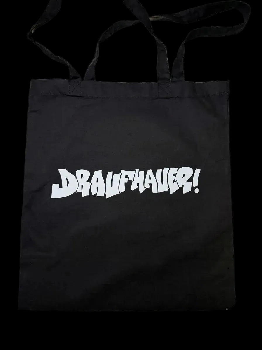 Draufhauer Stoffbeutel Schwarz